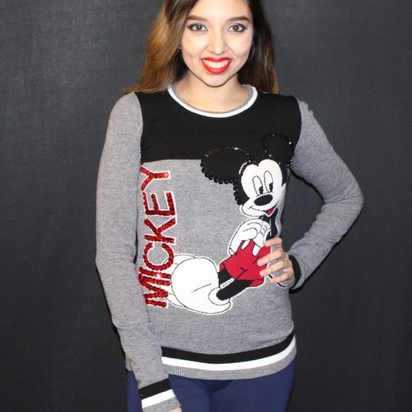 Mickey Mouse Knit Cozy Sweater with Sequins - Picture 5 of 5